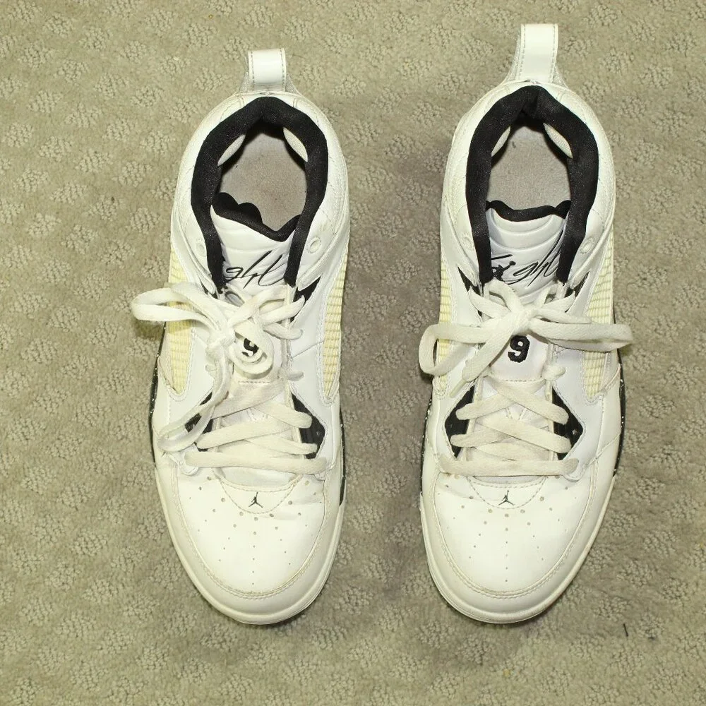 Men's Size 9 - Jordan Flight 9 White Black Sneakers